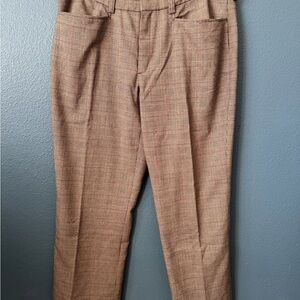 GAP Brown Checkered Dress Pants